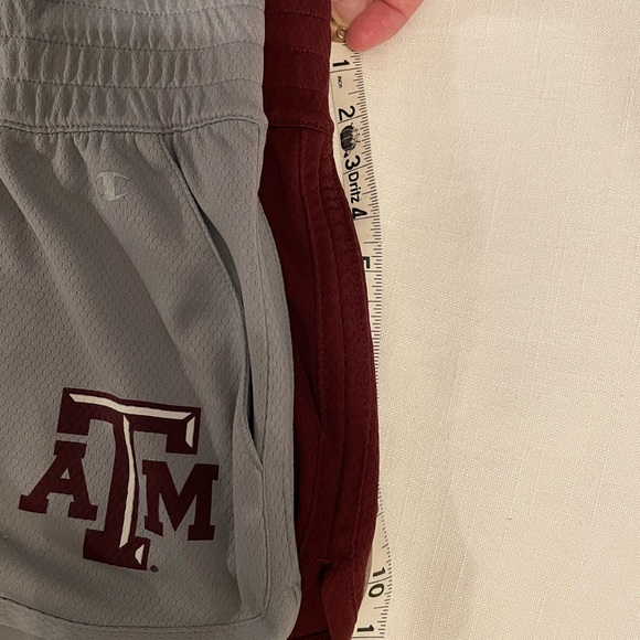 Texas A&M Champion Women's Gray and Maroon Shorts - Picture 3 of 6